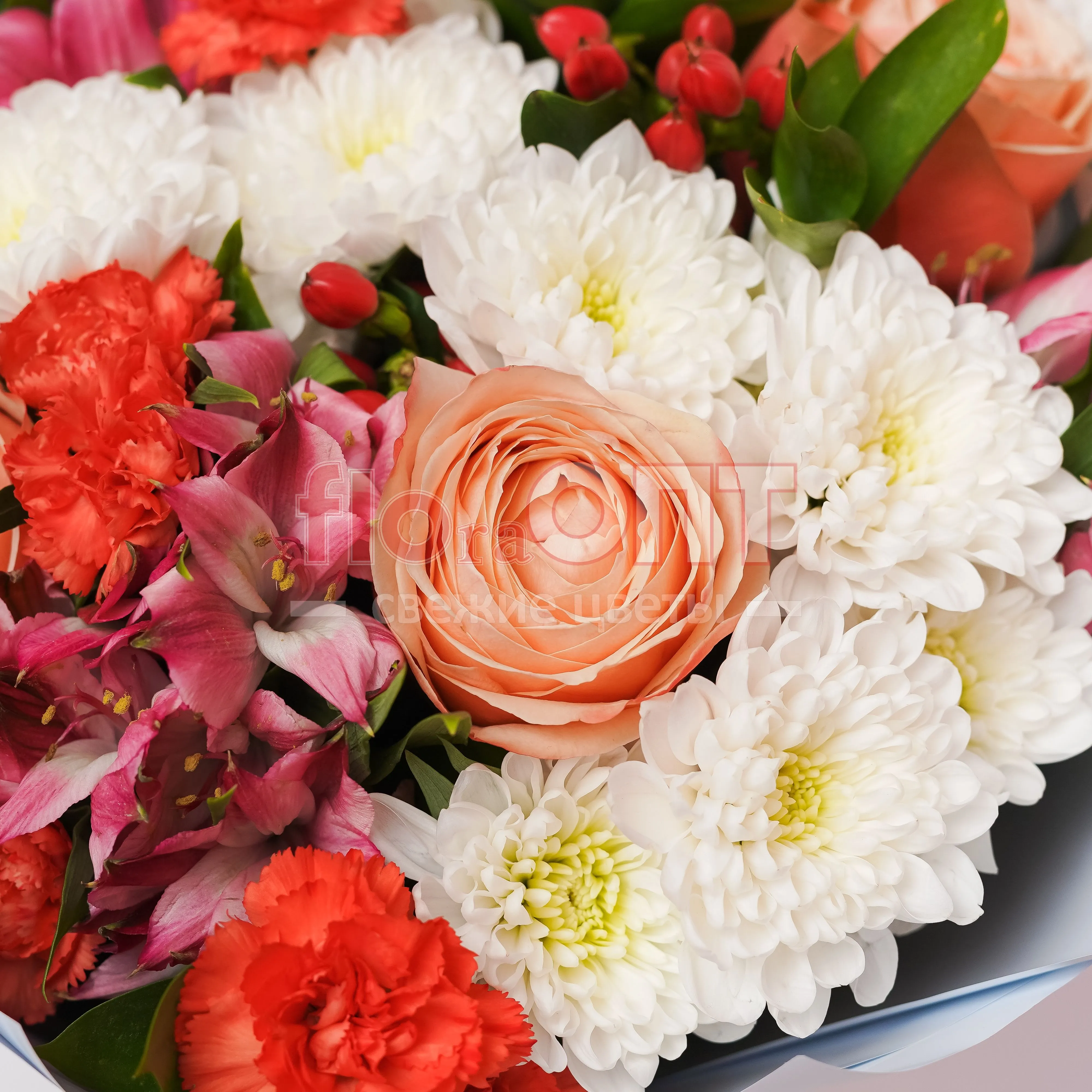 Букет № 42 сборный с розами  — фото 8