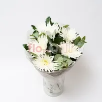 Букет № 468 из белых хризантем — фото 57