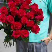 Букет № 556 из 25 красных роз — фото 39