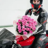 Букет № 551 с розовыми розами  — фото 40