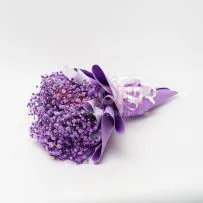 Букет № 371 с сиреневой гипсофилой  — фото 21