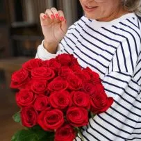 Букет № 557 из 23 красных роз  — фото 37