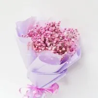 Букет № 374 с розовой гипсофилой  — фото 9