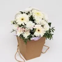 Коробка № 211 белая с герберами  — фото 29