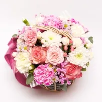 Композиция № 153 с розами и гвоздикой  — фото 67