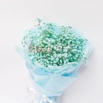 Букет № 372 с голубой гипсофилой  — фото 19