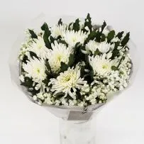 Букет № 548 с белой одиночной хризантемой  — фото 29