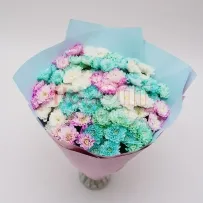 Букет № 128 из цветной кустовой хризантемы  — фото 61