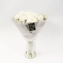 Букет № 545 с белой хризантемой — фото 1