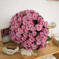 Букет № 453 из 59 сиреневой розы — фото 7