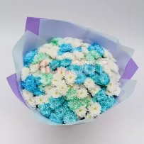 Букет № 130 с кустовой крашенной хризантемой  — фото 35