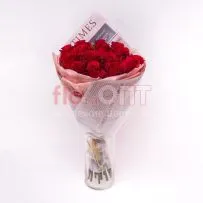 Букет из 15 красных роз — фото 6