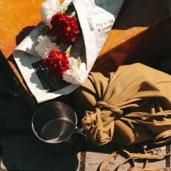 Букет № 568 красно-белый из 7 гвоздик — фото 1