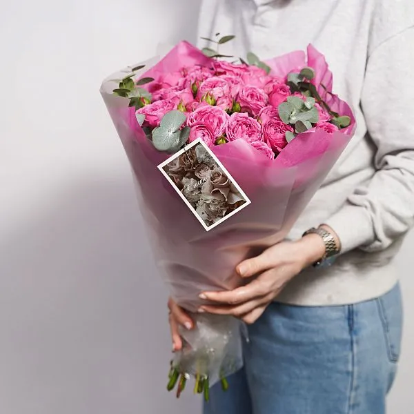 Букет № 546 с пионовидной розой  — фото 1