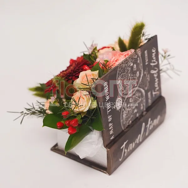 Композиция № 80 в книжке с герберой  — фото 5