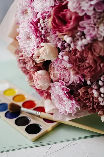 Букет № 154 розовый сборный  — фото 5