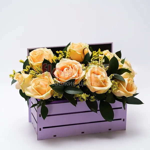 Композиция № 108 с кремовыми розами  — фото 1