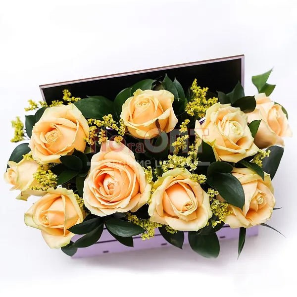 Композиция № 108 с кремовыми розами  — фото 2