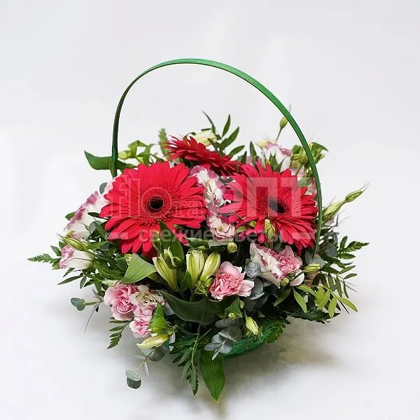 Композиция № 94 из эустомы и герберы — фото 1