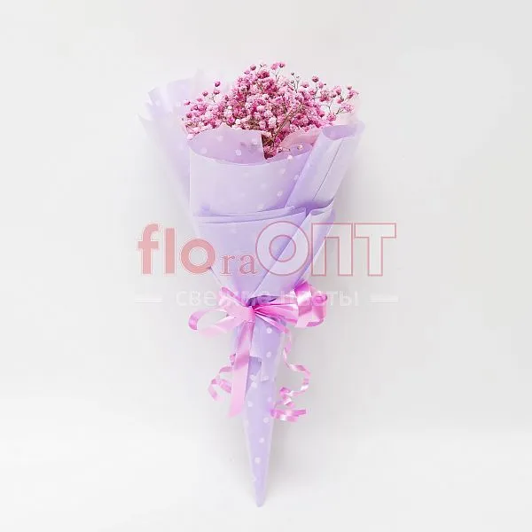 Букет № 374 с розовой гипсофилой  — фото 1