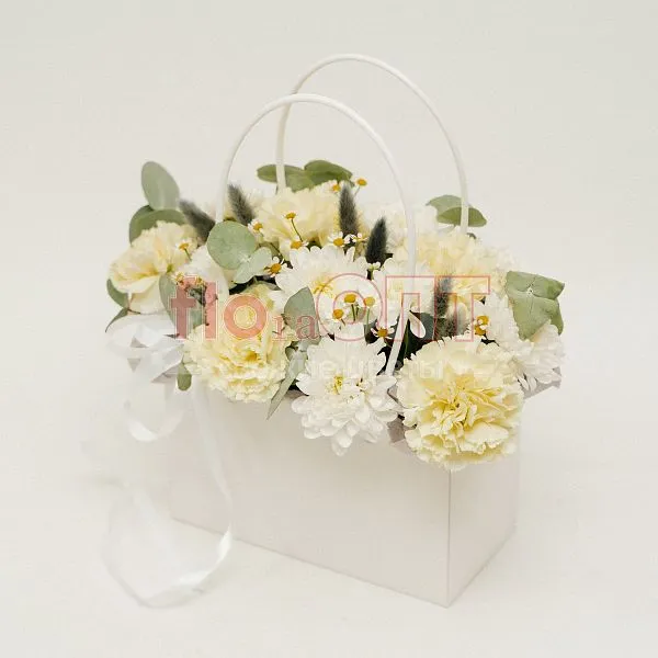 Композиция № 254 белая в сумочке  — фото 1