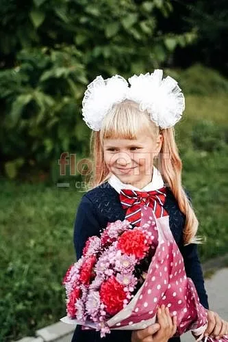 Букет № 252 из хризантемы и гвоздики — фото 1