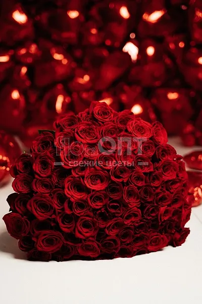 Букет № 452 из 101 российской розы — фото 1