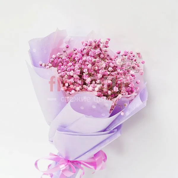 Букет № 374 с розовой гипсофилой  — фото 2