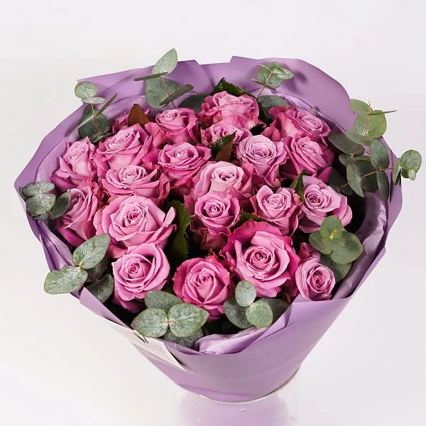 Букет № 549 с фиолетовыми розами  — фото 2