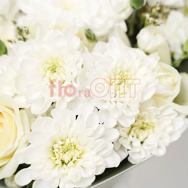 Букет № 171 сборный в белой цветовой гамме  — фото 3