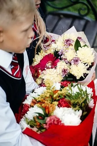 Букет № 264 из альстромерии и хризантем — фото 3