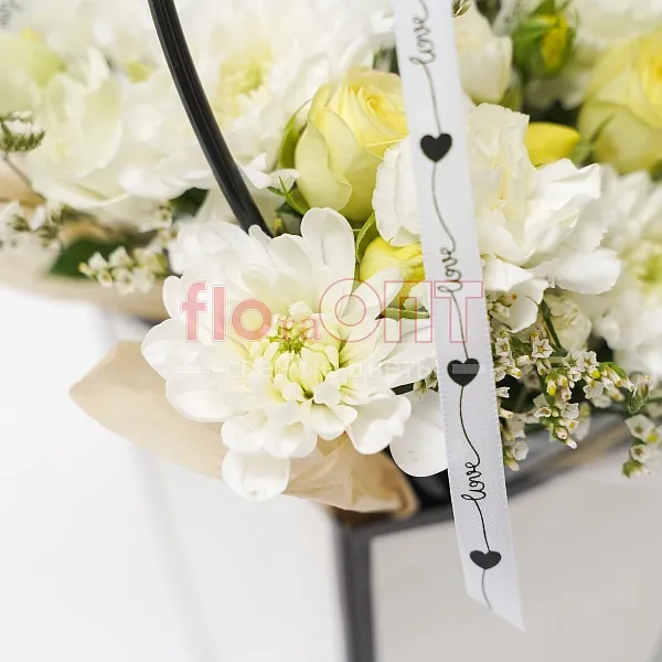 Композиция № 187 сборная в белой цветовой гамме  — фото 5