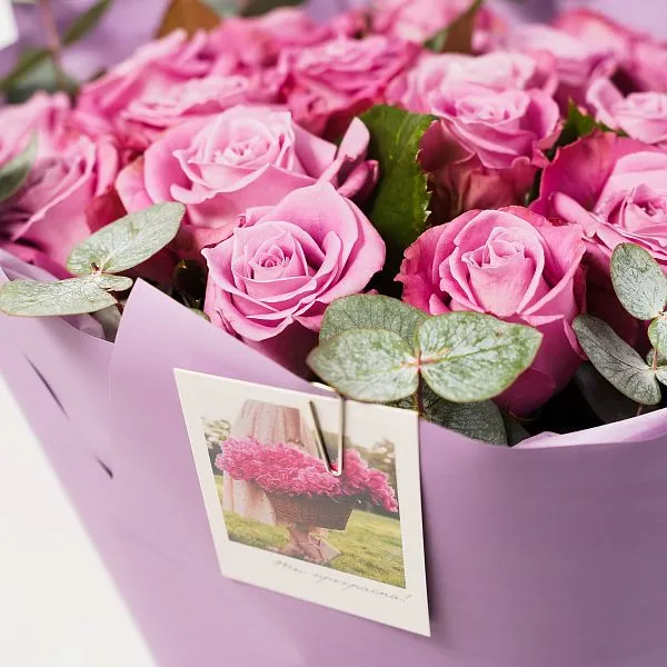 Букет № 549 с фиолетовыми розами  — фото 5