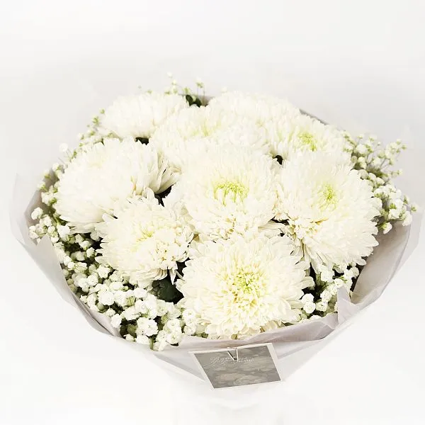 Букет № 545 с белой хризантемой — фото 3