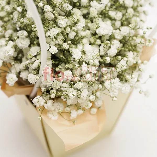 Композиция № 204 с белой гипсофилой  — фото 3