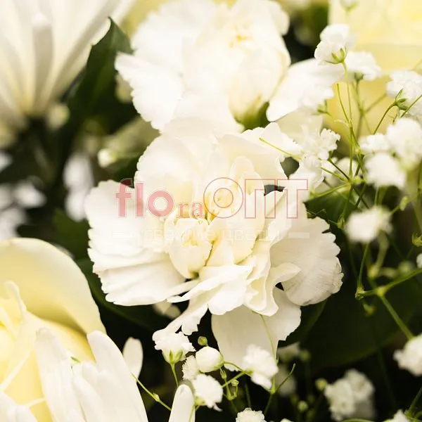 Коробка № 236 с белой одиночной хризантемой  — фото 5