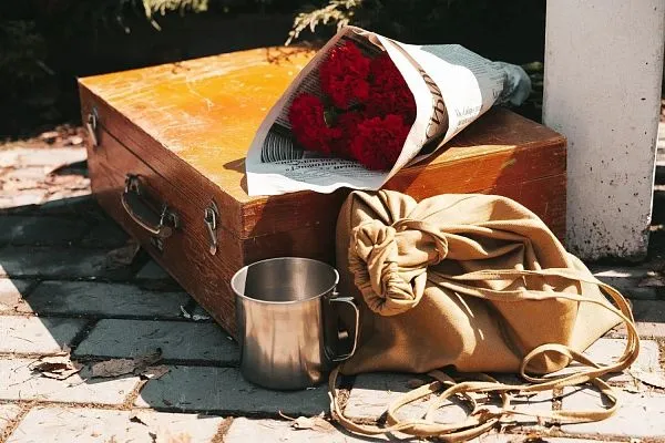 Букет № 569 из 9 красных гвоздик — фото 3