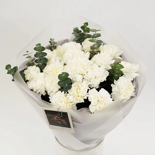 Букет № 553 с белой гвоздикой  — фото 2