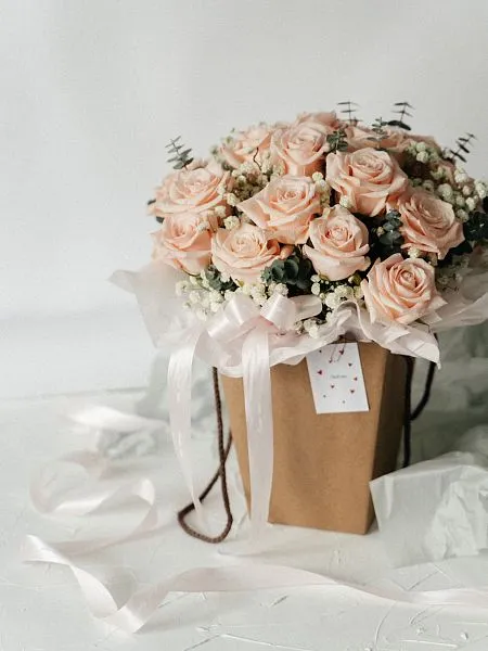 Композиция № 234 в крафтовой сумочке  — фото 1