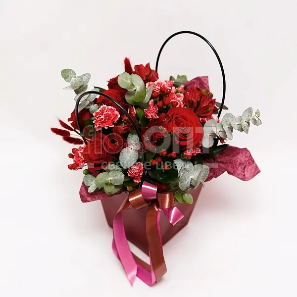 Композиция № 159 с красными розами  — фото 2