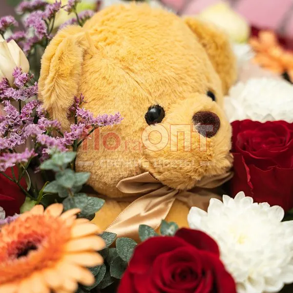 Букет № 538 с игрушкой сборный — фото 3