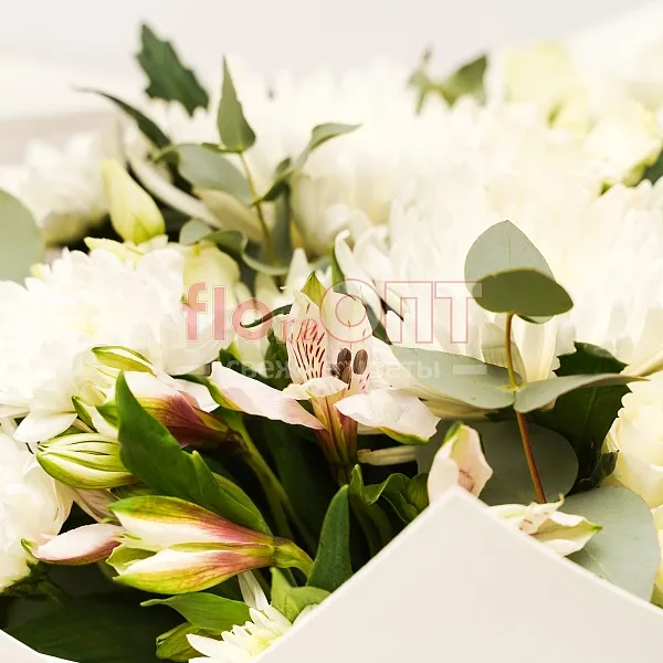 Букет № 485 сборный с белой хризантемой  — фото 4