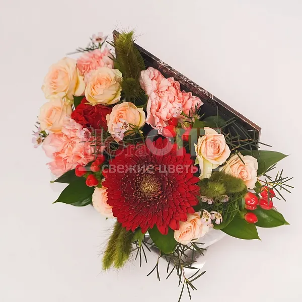 Композиция № 80 в книжке с герберой  — фото 2