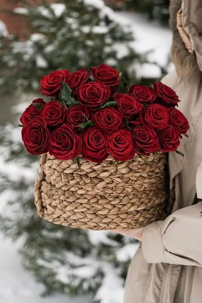 Букет № 555 из 19 красных роз  — фото 3