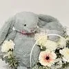 Композиция Сборная № 221 в белом цвете с игрушкой — фото 7