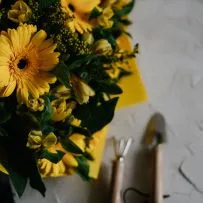 Букет Сборный №21 с желтыми герберами и альстромерией  — фото 45