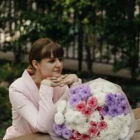 Букет Зефирка №14 из розовых и сиреневых хризантем — фото 27